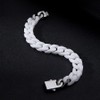 EVANYIZHOU Cuban Link Bracelet for Men,12mm Ceramic Cuban Bracelet,White Bracelet
