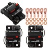 Hamolar 3 Pack 250A Circuit Breaker Manual Reset Fuse Holder