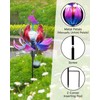 Putuo Decor Solar Garden Lotus Stake Light Metal Flower Decoration