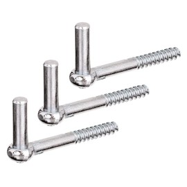 Alberts 312121 Screw-In Brackets J Hook with Cut Thread Galvanised Thick Layer Passivated Backset Diameter 13 mm Length 115 mm Set of 3