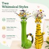2 Pcs Quirky Cat Vases, Whimsical Resin Kitty Flower Vases,