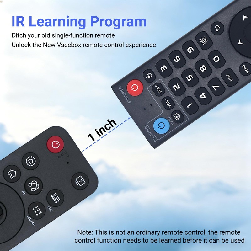 New V3 Pro Voice Remote Control Compatible with vSeeBox V1,