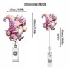 Easter Badge Reel,Cute Pink Gnome Easter Eggs Acrylic Badge for