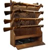 Yuntau Four Gun Wooden Gun Display Rack with Cabinet Storage