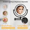 GURUN 8.5" Plug-in Magnifying Makeup Mirror with 3 Tones LED