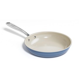 Redchef Nonstick Frying Pan Skillet, Ceramic Non-Stick Saute Pans, 9.5 inch Cooking Fry Pan with Stay Cool Handle, All Stovetops, Dishwasher/Oven Safe, PFAS-Free, Non Toxic (Blue)