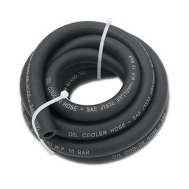 3/8 Transmission Oil Cooler Hose - 300 PSI Fuel Line Hose SAE J1532 For Transmission Fluid, Oil, Coolant, Diesel, Hydraulic Fluid, Lubricant, Gas