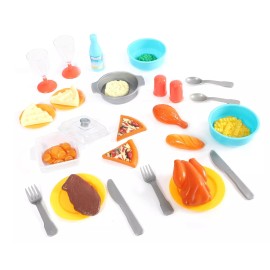 Just Like Home Brand New Just Like Home Play Fun Dinner Playset 32 Piece Set Food & Dishes