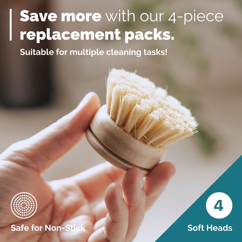 Jungle Culture Replacement Brush Heads for Eco Dish Brush •