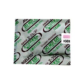Ageless SPE-100A Oxygen Reducer, 100 Pieces x 1 Bag, Fast Acting Type, Integrated Oxygen Detector, SPE-100A, 100 Pieces