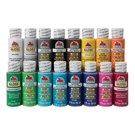 Apple Barrel Juego de pintura brillante, 16 piezas (2 onzas), colores PROMOABG