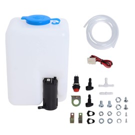 Swess Car Windshield Washer Pump Universal Reservoir Kit 99300 Fluid Reservoir Tank Bottle with Pump