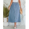 luvamia Denim Skirts for Women Trendy A Line Long Maxi