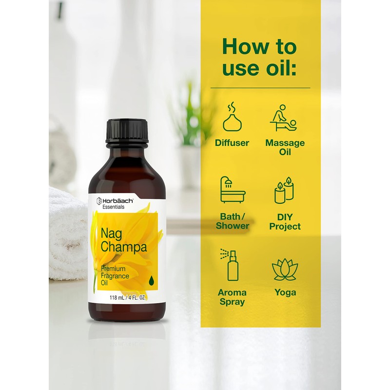 Horbäach Nag Champa Fragrance Oil | 4 fl oz (118ml)