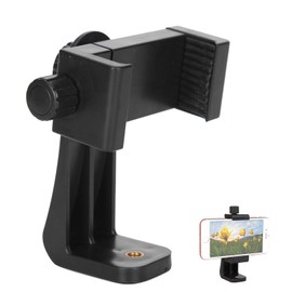 Handyhalterung Stativ 1 Stück Smartphone Halterung Stativ Handyhalterung für Stativ Vertikale und Horizontale Handy-Halter Tripod Smartphone Clip Mount 360° Drehbare Handyhalterung (Schwarz)