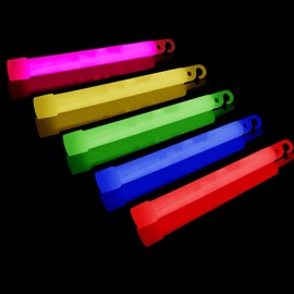 NEON FUN 10 Thick Maxi Power Glow Sticks, 5 Colours Mix, 8 Hours Light Duration, 150 x 15 mm, Tested Quality, Test Rating 1.4 Very Good, Quantity: 1 Piece