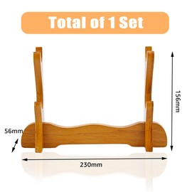 SUPERFINDINGS Wooden Sword Katana Holder Stand Sword Holder Stand Rack Samurai Sword Display Stand Assembly Wooden Samurai Sword Holder for Katana Wakizashi Tanto 5.6x23x15.6cm