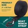Boat Winch Strap with Hook 2" x 20' – 11,000