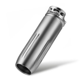 MecArmy X3S Handheld Mini EDC Flashlight with Micro USB Charging, Portable Rechargeable Everyday Carry Keychain Torch|130 lumens Outdoor Waterproof Lamp (Copper) (BL43 -Titanium Polished, BL43 -PL)