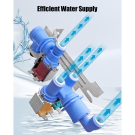 242252702 Water Inlet Valve Triple Refrigerator Fit for Frigidaire Kenmore Electrolux Crosley White Westinghouse Refrigerator Replace 241636701 240531101 2692163 PS7784018 241734301 241734402