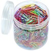 OKVGO 500pcs Coloured Paper Clips with Plastic Box of Paper