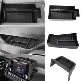 Sinminou 3PCS Center Console Organizer Compatible with 2021-2024 2025 Nissan Rogue S/SV/SL Accessories, Lower Center Interior Storage Box, Dashboard Tray Only Fit 8-inch Screen