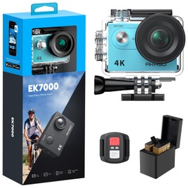 AKASO EK7000 4K30FPS 20MP WiFi Action Camera with EIS Ultra HD 131FT Waterproof Underwater Camera Remote Control 4X Zoom Support External Microphone
