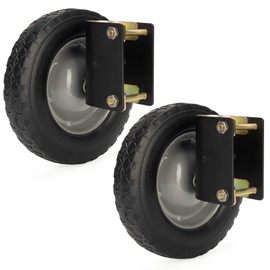 DURIGID 8 Inch Heavy Duty Gate Wheels for Metal Tube Gate, Farm Gate Wheel Helper Support Wheel Side Mount for Fence Gate, Prevent Gate Sagging, Black 2 Pack