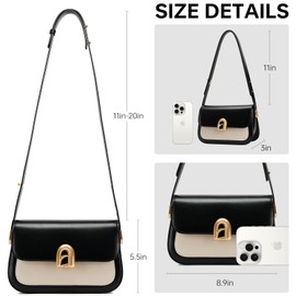 LA'FESTIN Shoulder Bag for Women, Leather Women's Shoulder Designer Purses, Handbags with Adjustable Strap Crossbody Bag Purses