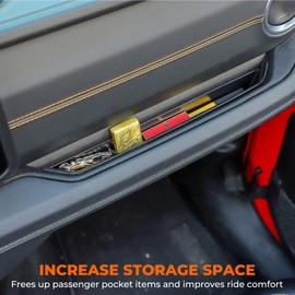 Savadicar Grab Bar Tray Compatible with 2024 2025 Jeep Wrangler (JL) & Jeep Gladiator (JT), Passenger Side GrabTray Storage Organizer, Interior Accessories, Black (Patent Authorization)