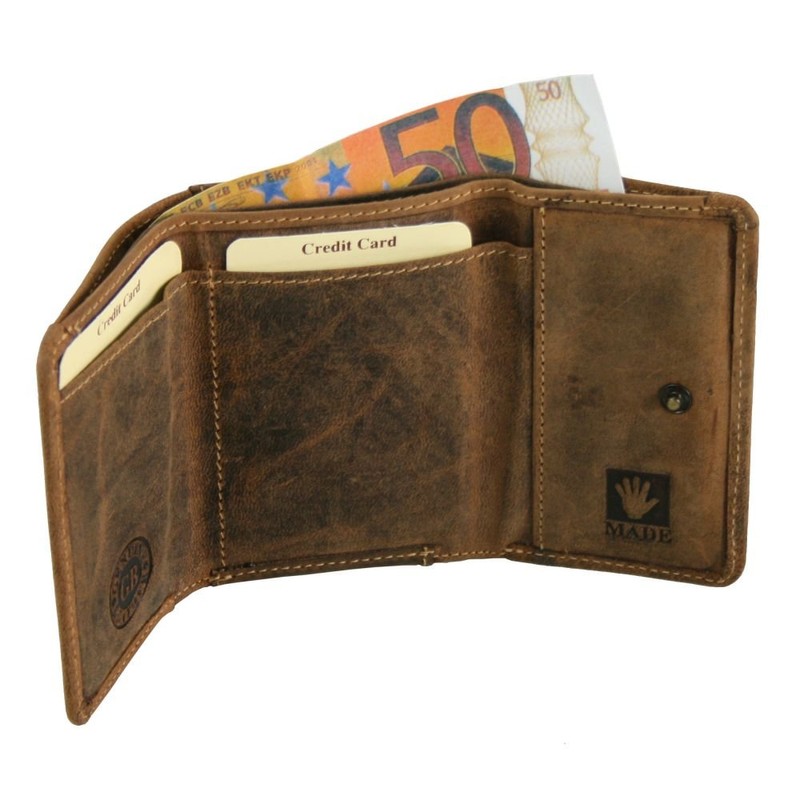 Greenburry Vintage Wallet Leather 10 cm sattelbraun