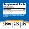 Nutricost Magnesium+ Extra Strength 420mg, 240 Capsules - 120 Servings.