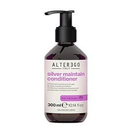 Alter Ego Italy Silver Maintain No-Yellow Hair Conditioner 300ml/ 10.14oz Nourishing Hair Conditioner for Blonde Gray White Natural Colored or Bleached Hair