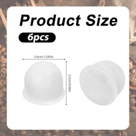 6pcs Coffee Maker Water Filter Pods for Wolf Gourmet, Activated Carbon Coffee Water Filters Replacement Micromesh Cover Coffee System Accessories for WGCM100S WGCM110S WGCM120S