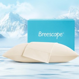 Breescape Cooling Pillow Cases King Size - BlendTek™ Dry & Cool Technology for Hot Sleepers and Night Sweats, Ultra Soft & Smooth Pillowcases for Hair & Skin Care, Set of 2, 20" x 36", Ivory