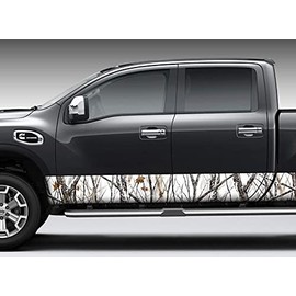 Camo Snowstorm Rocker Panel Graphic Decal Wrap Kit for Truck SUV (8 inches x 22 feet, Matte)