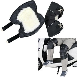 Motorcycle Knee Warmer, Waterproof Leg Warmer, Reflective Knee Pads, Lined, Windproof, Leg Warmer, Adjustable, Warm Leg Warmers, Winter, Autumn, Knee Protector for Women, Men, Scooter, Black
