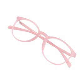 VisionGlobal Blue Light Blocking Glasses for Women/Men, Anti Eyestrain, Computer Reading, TV Glasses, Stylish Oval Frame, Anti Glare (Pink, 2.50 Magnification)