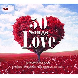 2CD 50 Songs Love, Romantic Music, Musica D'Amore, Elvis presley, Billie Holiday, Tommy Dorsey, Juliette Greco, Love Music