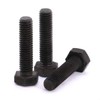 M12-1.75 x 50mm (6 pcs) Black Hexagon Head Bolt, Grade