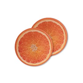Acrylic Citrus Fruit Coaster Kitchen Office Fruit Juicy Fruit Fashionable (Orange)