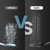 KPW Shower Head Detachable Handheld Matte Black 3 Spray Modes
