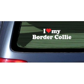 I Love My Border Collie Dog Vinyl Die Cut Decal Sticker
