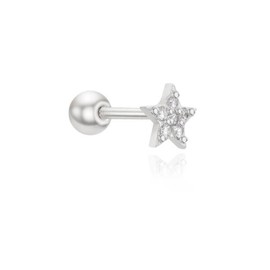 Basic Star Stone Silver Piercing OTEP24713N Plating Color / 베이직 스타 스톤 실버 피어싱 OTEP24713N 도금컬러