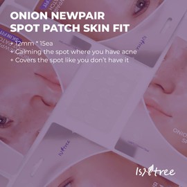 IsNtree Onion Newpair Spot Patch Skin Fit 15 patches (12mmx15ea) | Invisible matte patch | Blemish Care | Ultra-thin tapered edge