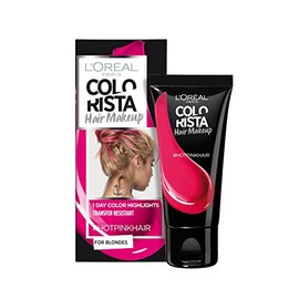 L'Oréal Paris Colorista Hair Makeup Temporary Hair Colour for Hot Pink Blondes 30 ml Pack of 2