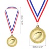 PATIKIL 2" Gold Rugby Medals, Rugby Award Medals with Ribbon