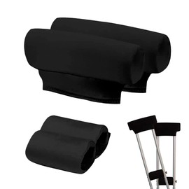 SPRING SEAON Universal Underarm Crutches Padded Crutch Pads with Hand Grips Padding Handle Covers