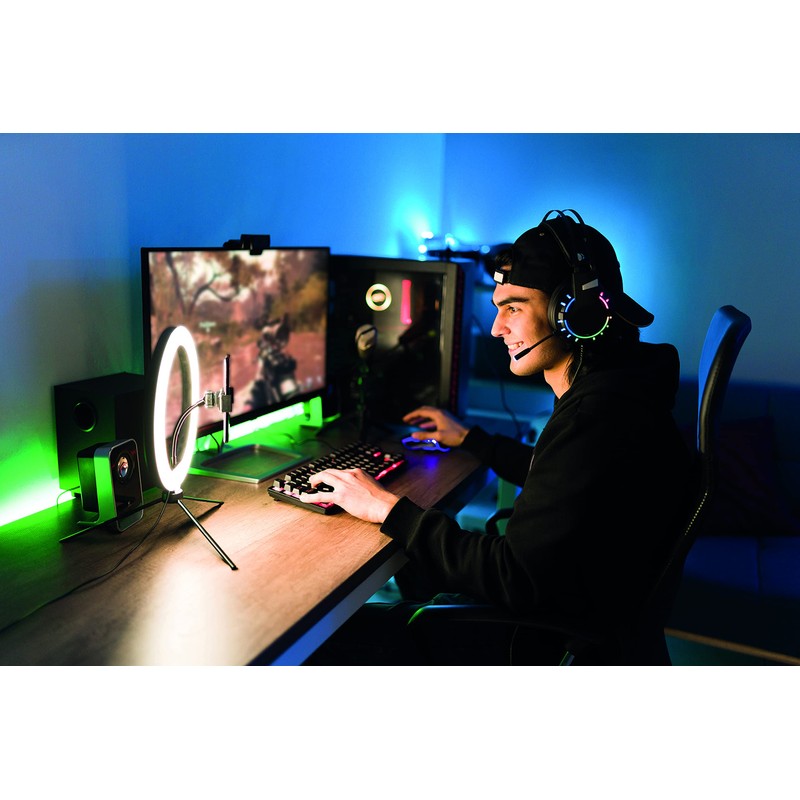 Juice Social 10" Desktop LED Selfie Ring Light with Phone