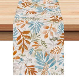 ARKENY Fall Truck Table Runner 13x60 Inches, Holiday Indoor Outdoor Table Decoration for Home